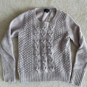 J. Crew Cable Knit Lavender Sweater